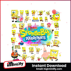 200 files spongebob cartoon svg bundle digital files
