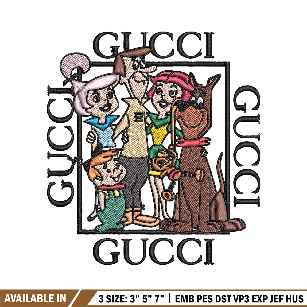 Gucci Jetsons Embroidery design, Gucci Jetsons Embroidery, cartoon design, Gucci logo, Embroidery File, Instant download.jpg