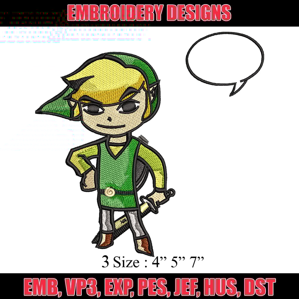 Toon Link embroidery design, Toon Link embroidery, cartoon design, embroidery file, logo shirt, Digital download..jpg