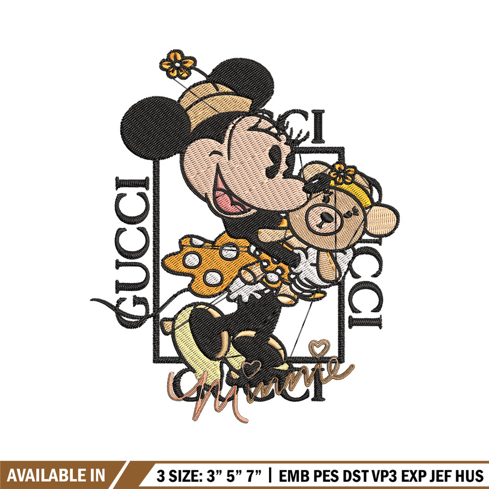 Gucci Minnie mouse Embroidery design, Gucci Embroidery, Disney design, Embroidery File, cartoon shirt, Instant download..jpg