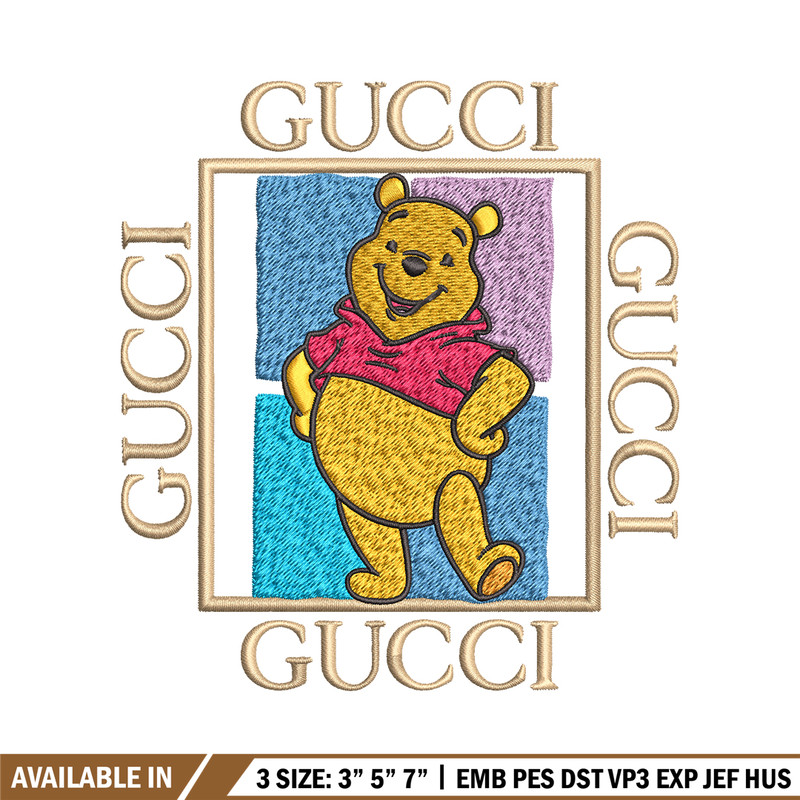 Gucci Winnie Pooh Embroidery design, Winnie Pooh Embroidery, cartoon design, Embroidery File, Digital download..jpg