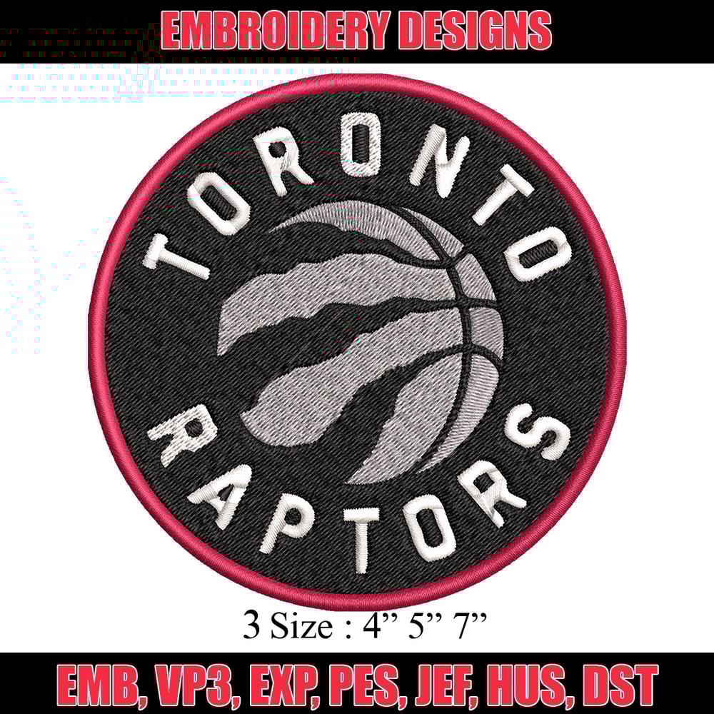 Toronto raptors Embroidery Design, Brand Embroidery, Embroidery File, Logo shirt, Sport Embroidery, Digital download.jpg