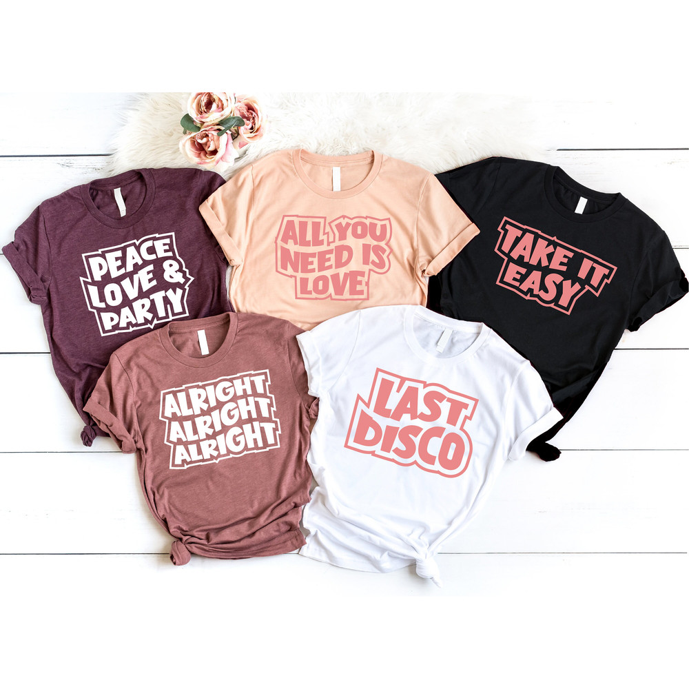 Custom Bachelorette Shirts, Last Disco Bachelorette Party, Bridesmaid Group Shirt, Wedding Party Group Shirt, Bride Party Shirt - 3.jpg