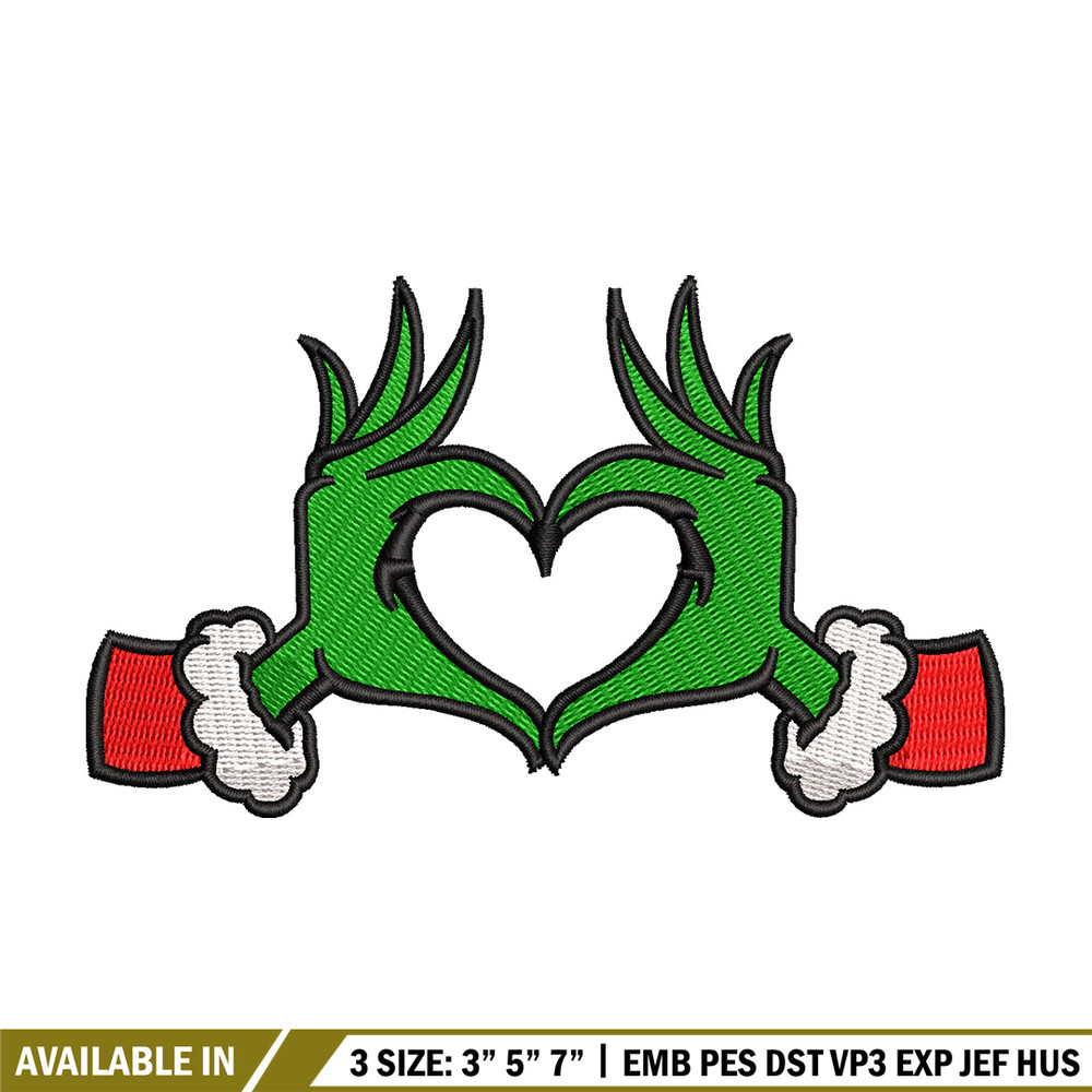 Hand heart embroidery design, Chrismas embroidery, Embroidery file, Embroidery shirt, Emb design, Digital download.jpg