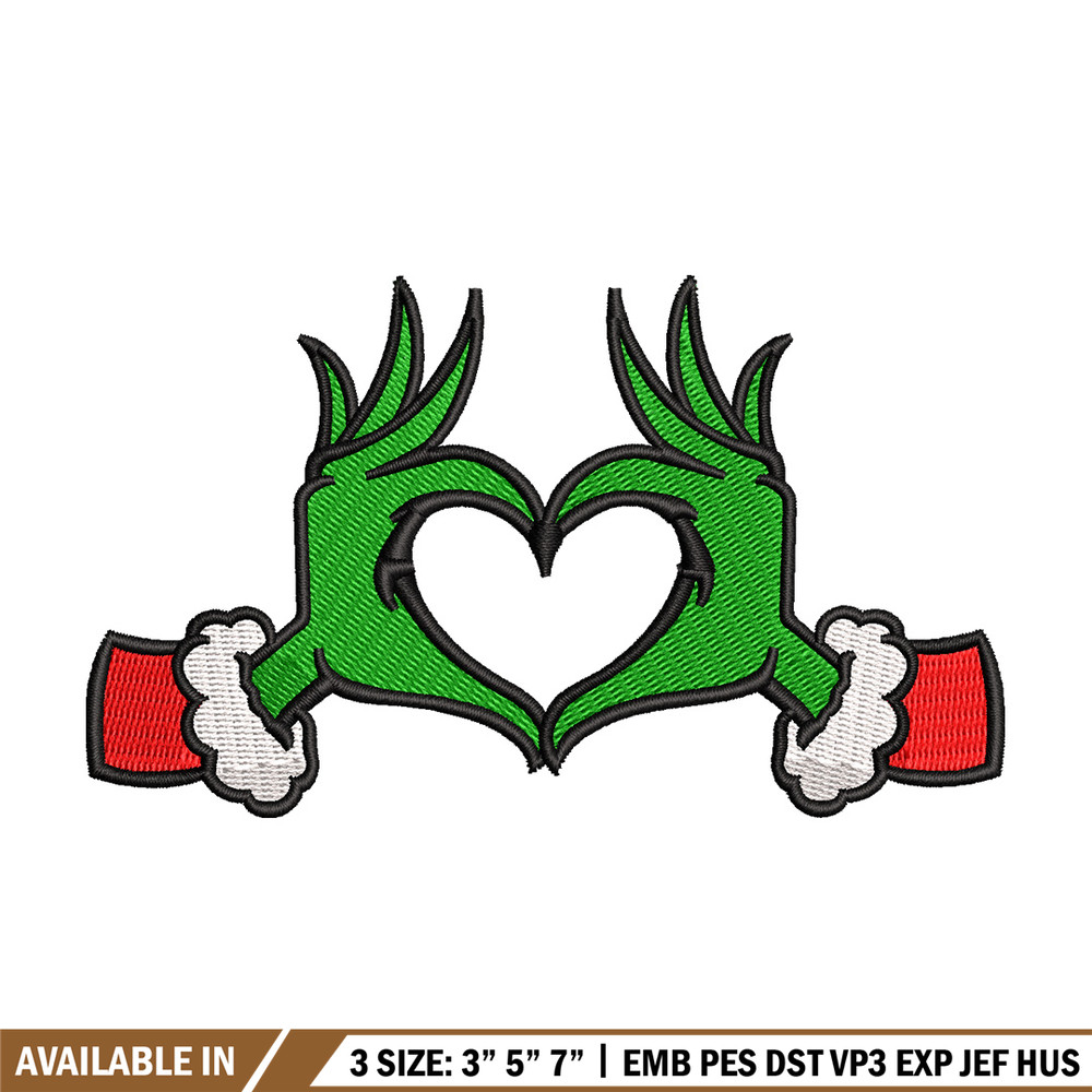 Hand heart embroidery design, Chrismas embroidery, Embroidery file, Embroidery shirt, Emb design, Digital download.jpg