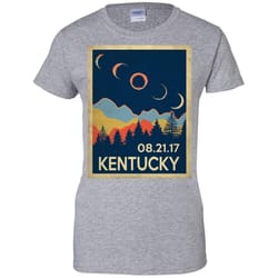 vintage kentucky solar eclipse 2017 mountain country ladies&8217 t-shirt