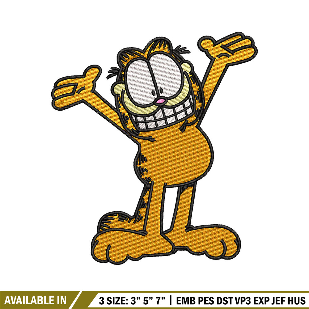 Happy cat embroidery design, Cat cartoon embroidery, Embroidery file, Embroidery shirt, Emb design, Digital download.jpg