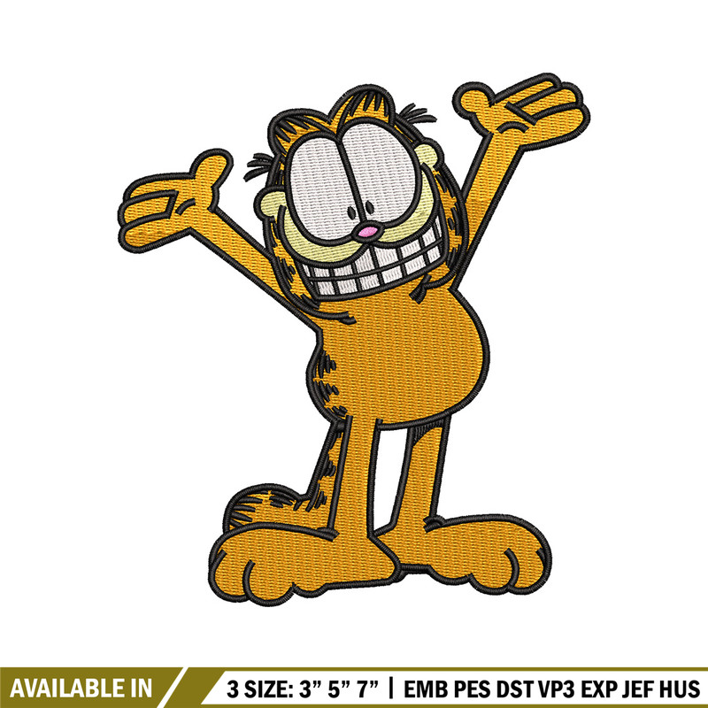 Happy cat embroidery design, Cat cartoon embroidery, Embroidery file, Embroidery shirt, Emb design, Digital download.jpg