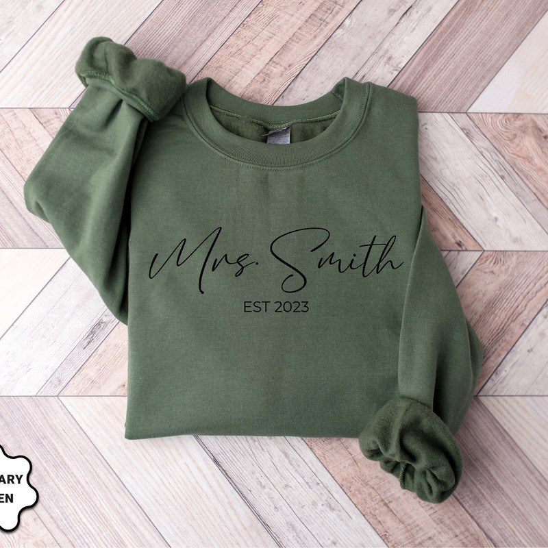 Custom Mrs Sweatshirt, Bride Sweatshirt, Personalized Last Name Sweatshirt, Wifey Sweatshirt, Future Mrs, Gift for Bride, Engagement Gift - 2.jpg