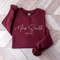Custom Mrs Sweatshirt, Mrs Personalized Last Name Sweatshirt, Bride Sweatshirt, Wifey Sweatshirt, Custom Bridal Gift, Gift for Bride - 8.jpg