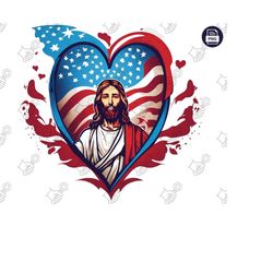 faithful usa design - love jesus and america too - patriotic shirt design png file for independence day, july 4th - god bless america, patri