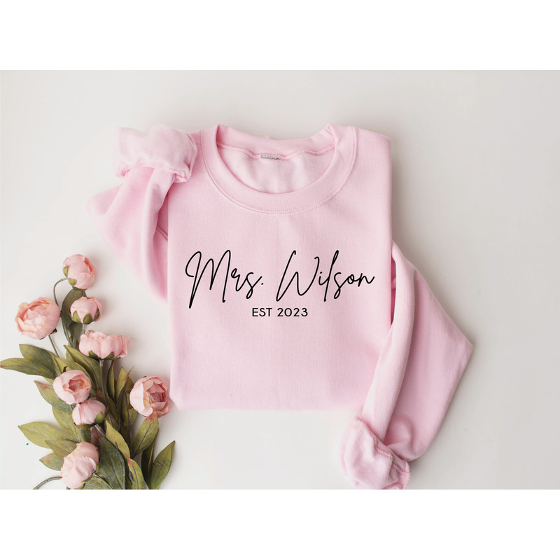 Custom Mrs Sweatshirt, Mrs Personalized Last Name Sweatshirt, Future Mrs, Bride to be Gift, Custom Bridal Gift, Gift for Bride, Wedding Gift - 5.jpg