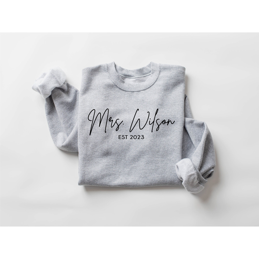 Custom Mrs Sweatshirt, Mrs Personalized Last Name Sweatshirt, Future Mrs, Bride to be Gift, Custom Bridal Gift, Gift for Bride, Wedding Gift - 6.jpg
