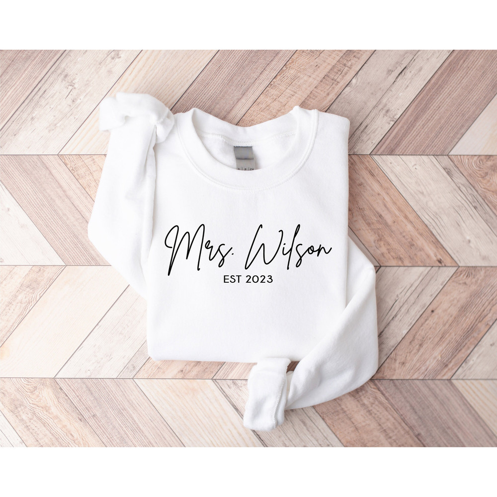 Custom Mrs Sweatshirt, Mrs Personalized Last Name Sweatshirt, Future Mrs, Bride to be Gift, Custom Bridal Gift, Gift for Bride, Wedding Gift - 8.jpg