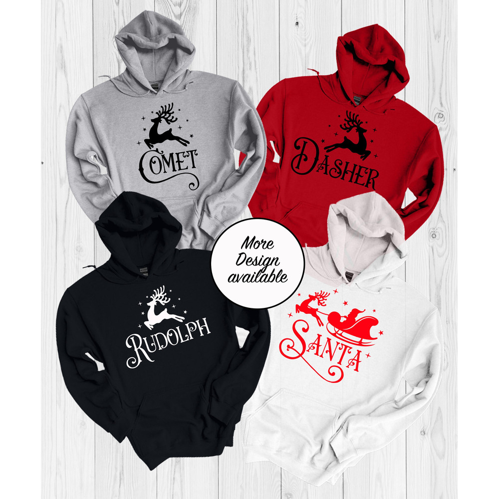 Custom Santa's Reindeer Sweatshirts, Reindeer Names Sweatshirt, Christmas Sweatshirt, Christmas Gift, Christmas Reindeers Sweatshirt - 2.jpg