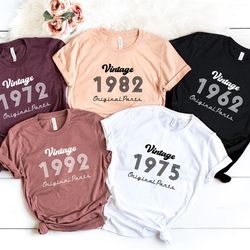 custom vintage year shirt, personalized vintage any year tshirt, birthday gift tshirt, birthday party shirt, vintage 197