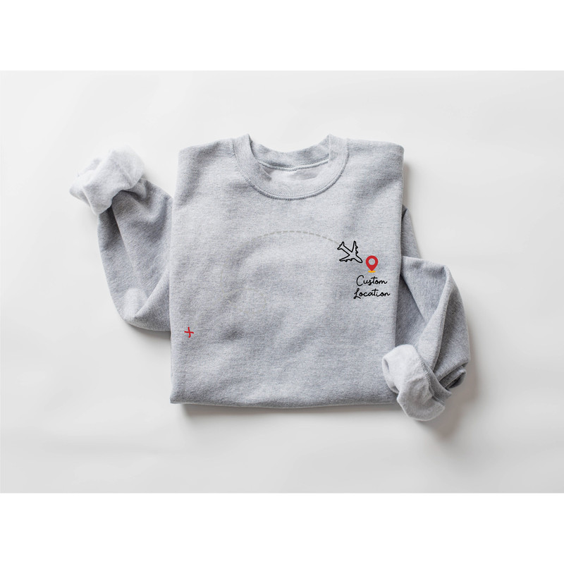 Custom Travel Sweatshirt, Flight to Custom Destination Sweatshirt, Flight Buddies Sweatshirt, Vacation Sweatshirt, Family Travel Matching - 5.jpg