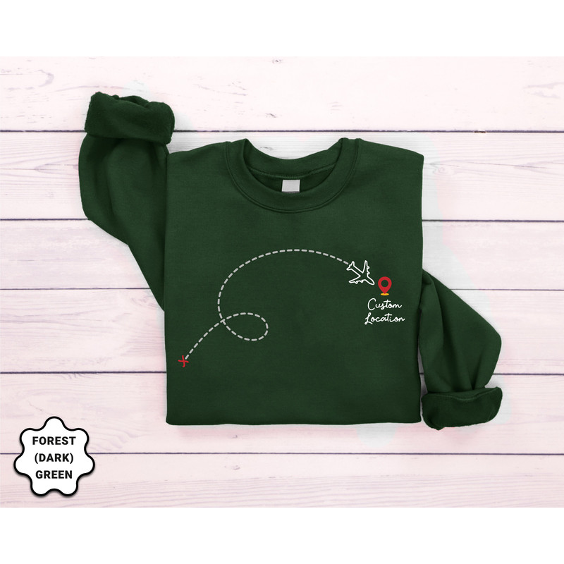Custom Travel Sweatshirt, Flight to Custom Destination Sweatshirt, Flight Buddies Sweatshirt, Vacation Sweatshirt, Family Travel Matching - 8.jpg