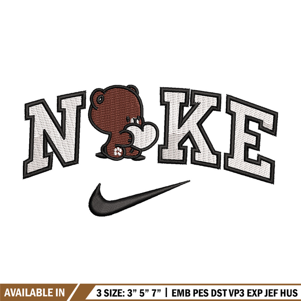 Heart bear nike embroidery design, Bear embroidery, Embroidery file, Embroidery shirt, Nike design, Digital download.jpg