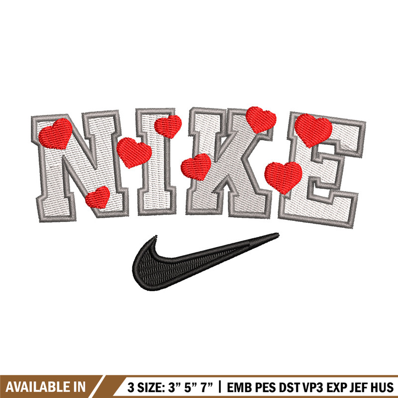 Heart nike embroidery design, Heart embroidery, Nike design, Embroidery shirt, Embroidery file,Digital download.jpg
