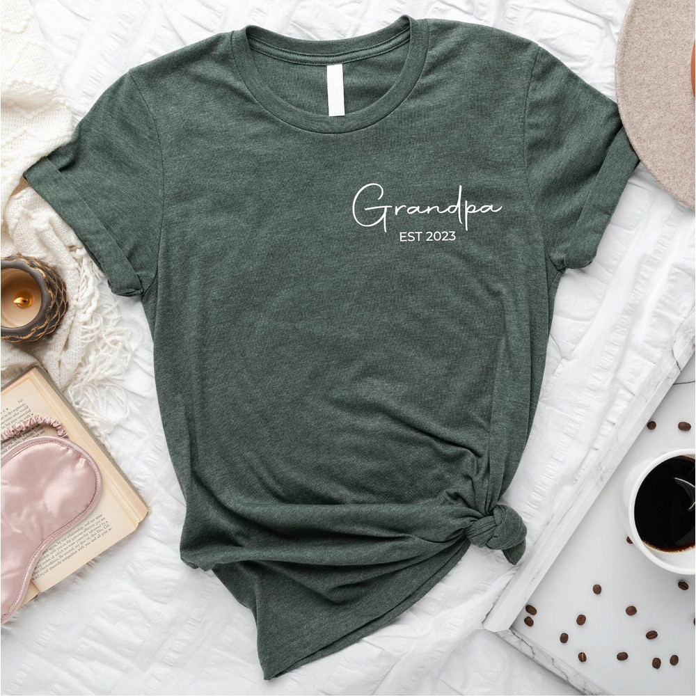 Customize Grandpa Gift For Fathers Day, Fathers Day Shirt, Personalize Papa Shirt, New Grandpa Shirt, Abuelo Shirt, Fathers Day Gift - 1.jpg