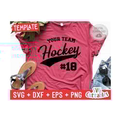 hockey svg - hockey cut file - hockey template 0014 - svg - eps - dxf - hockey team - silhouette - cricut cut file - digital file