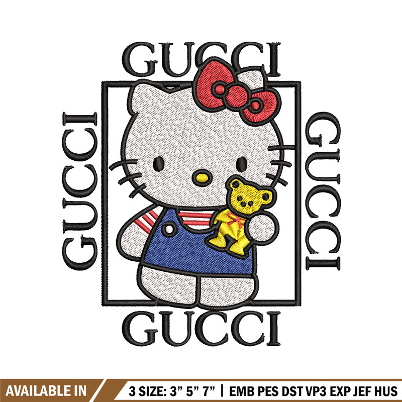 Hello kitty Gucci Embroidery design, Hello kitty Embroidery, cartoon design, Embroidery File, Instant download..jpg