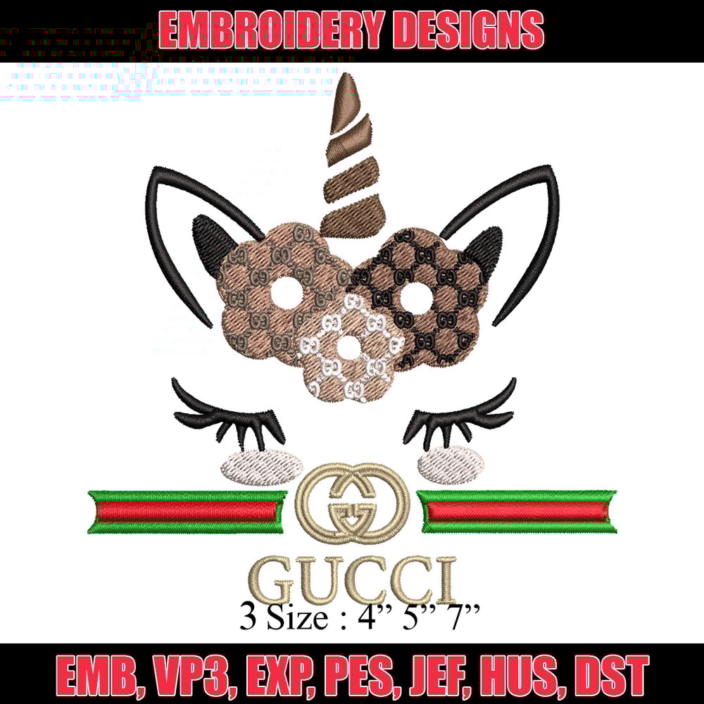Unicorn gucci Embroidery Design, Gucci Embroidery, Embroidery File, Brand Embroidery, Logo shirt, Digital download.jpg