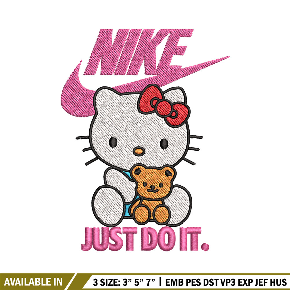 Hello kitty Nike Embroidery design, Hello kitty Embroidery, Nike design, Embroidery file, cartoon logo. Instant download.jpg