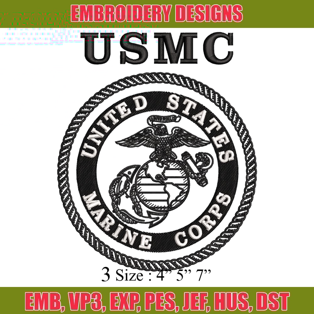 United States Marine Corps embroidery design, logo embroidery, logo design, embroidery file, Digital download..jpg