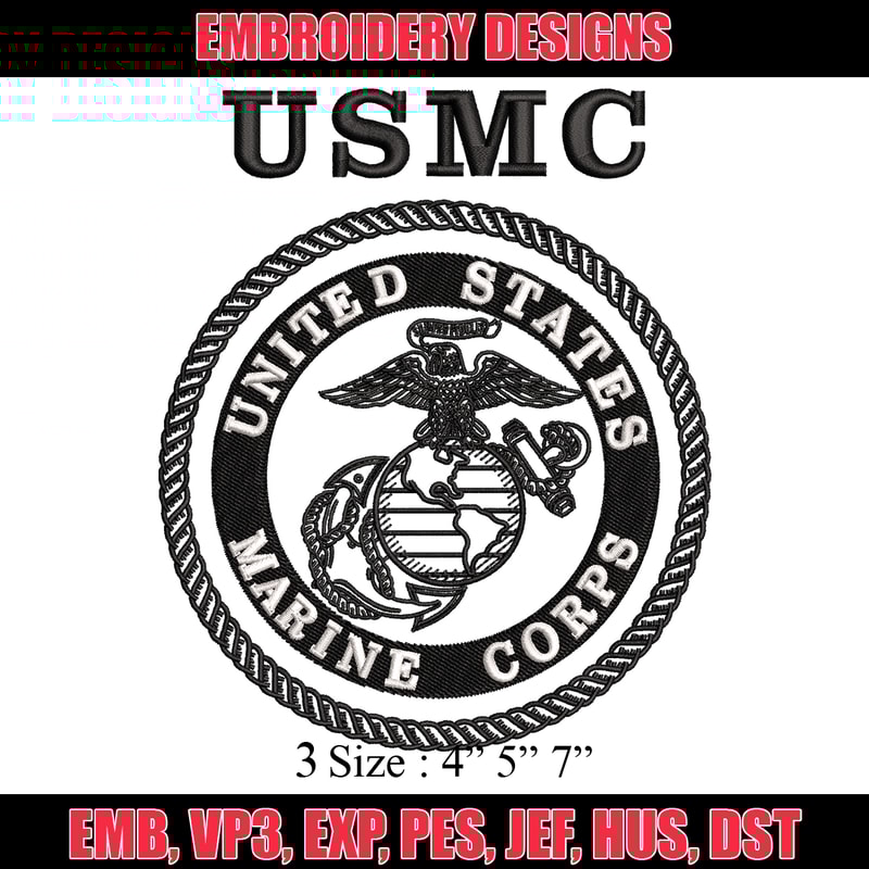 United States Marine Corps embroidery design, logo embroidery, logo design, embroidery file, Digital download..jpg