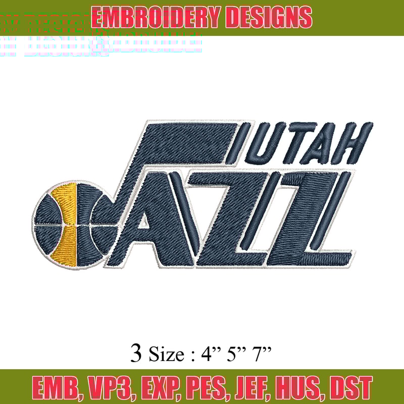Utah jazz Embroidery Design, Brand Embroidery, Embroidery File, Logo shirt, Sport Embroidery, Digital download..jpg