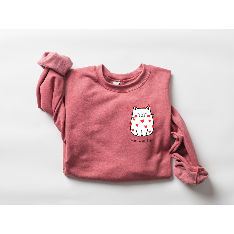 Cute Cat Valentine Sweatshirt, Cat Lover Valentine Sweatshirt, Girls Valentines Day Gift, Funny Valentines Day Sweater, Valentines Day Shirt - 6.jpg