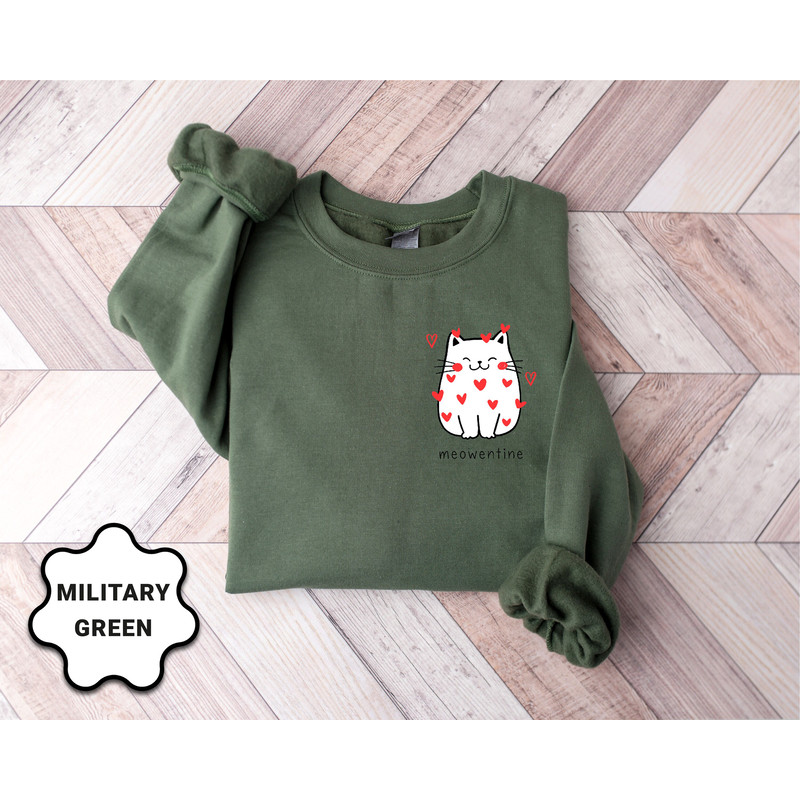 Cute Cat Valentine Sweatshirt, Cat Lover Valentine Sweatshirt, Girls Valentines Day Gift, Funny Valentines Day Sweater, Valentines Day Shirt - 7.jpg