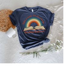 take a look it's in a book shirt, retro reading shirt, rainbow books shirt, gift for book lover, reading shirt, teacher