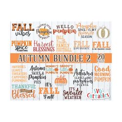 autumn bundle 2 svg - dxf - eps - fall - autumn - cut file - sayings - fall sign - fall bundle - silhouette - cricut - digital download