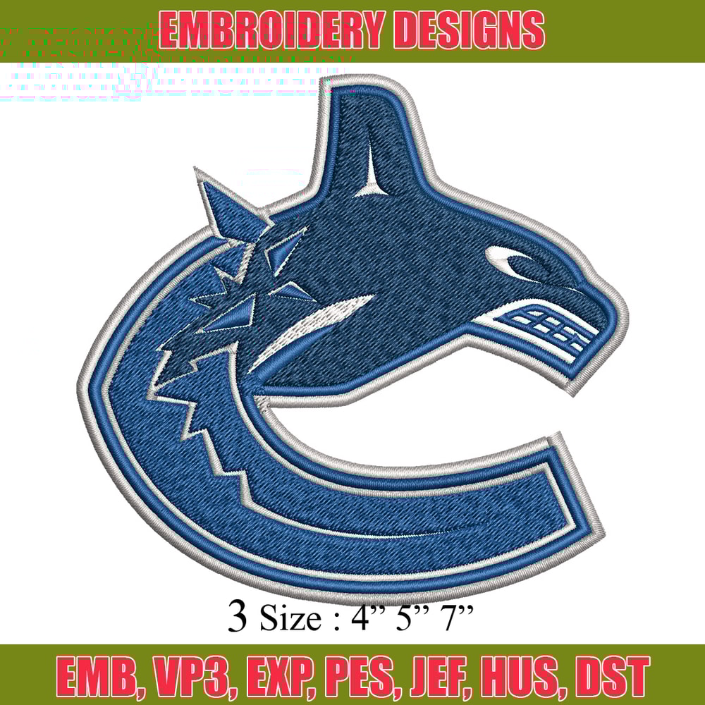 Vancouver Canucks Embroidery Design, Brand Embroidery, Embroidery File, Logo shirt, Sport Embroidery, Digital download.jpg
