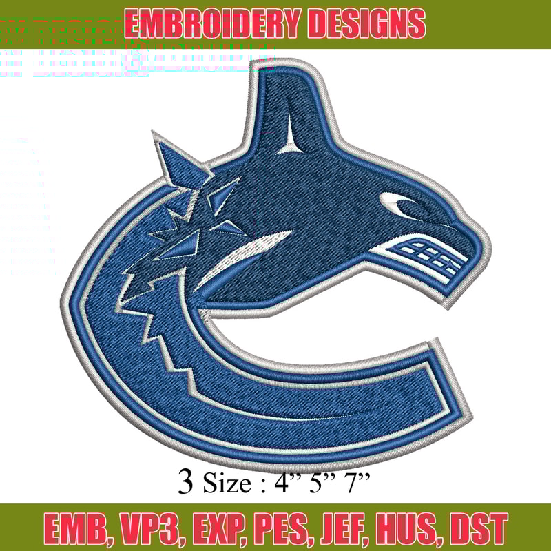 Vancouver Canucks Embroidery Design, Brand Embroidery, Embroidery File, Logo shirt, Sport Embroidery, Digital download.jpg