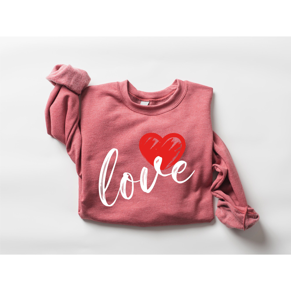 Cute Love Sweatshirt, Valentines Heart Sweatshirt, Women Valentine Gift, Valentines Day Shirt, Valentines Sweater, Valentine Crewneck - 6.jpg