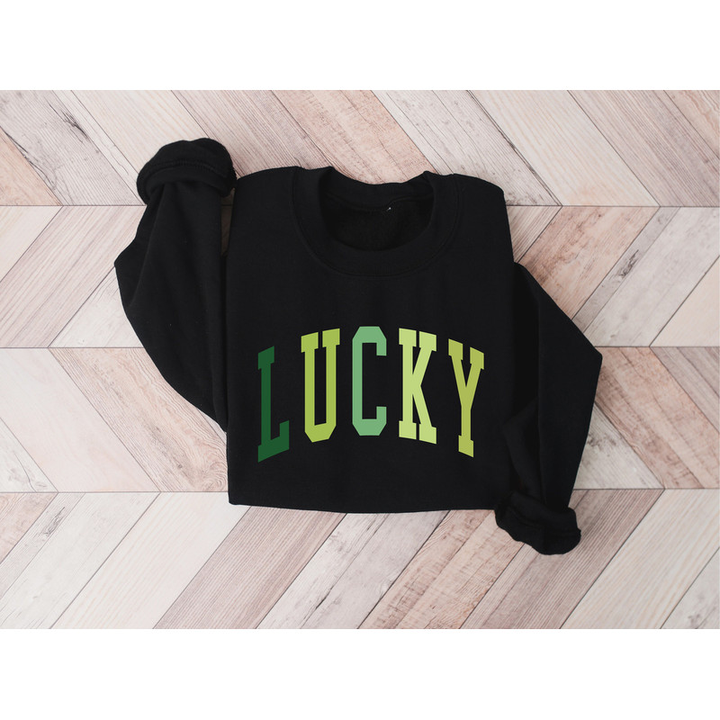 Cute Lucky Sweatshirt, Funny St Patrick's Day Sweatshirt, Happy Shamrock Shirt, Irish Shirt, Women's St Patricks Day Shirt - 3.jpg