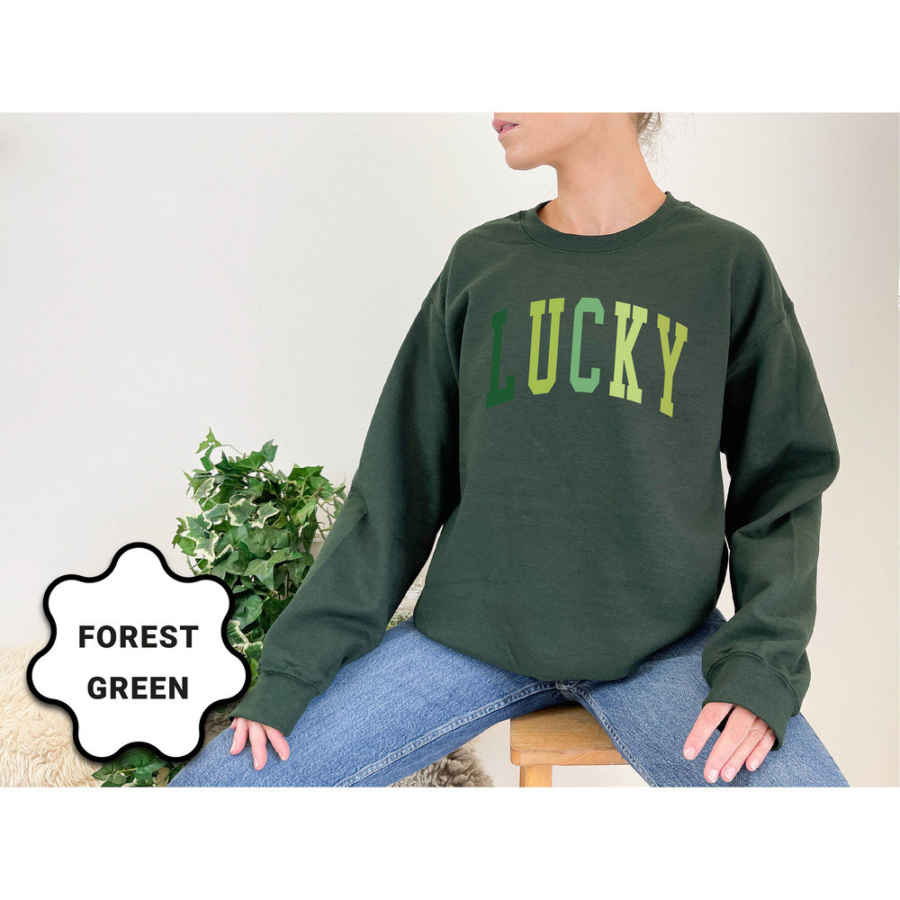 Cute Lucky Sweatshirt, Funny St Patrick's Day Sweatshirt, Happy Shamrock Shirt, Irish Shirt, Women's St Patricks Day Shirt - 7.jpg