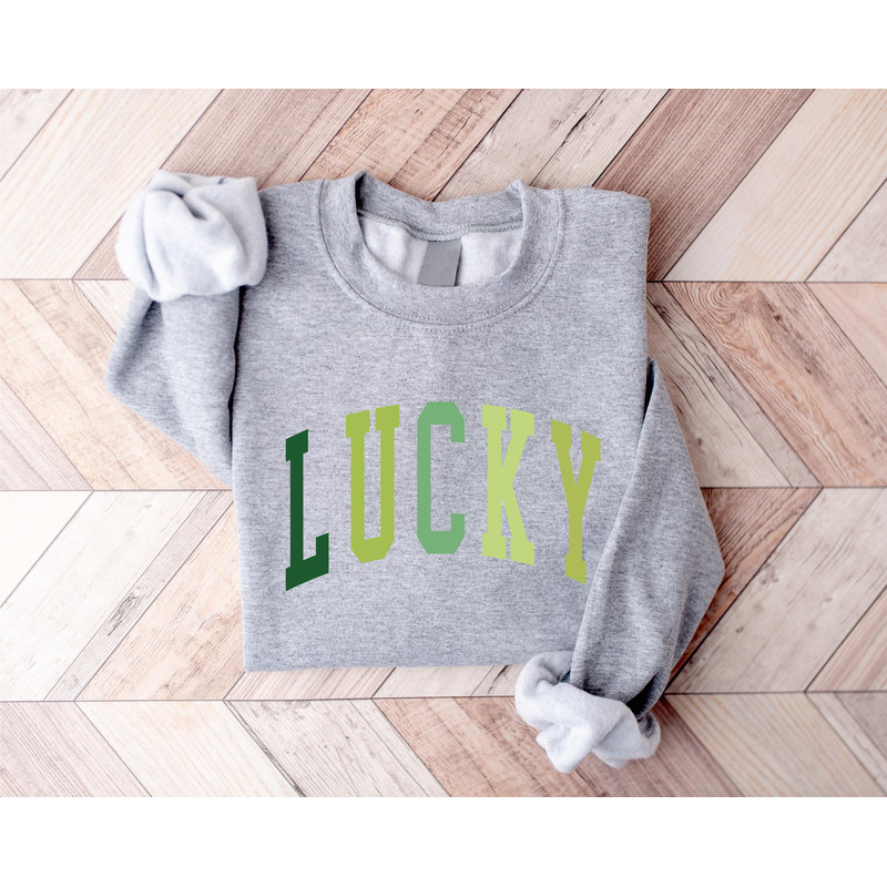 Cute Lucky Sweatshirt, Funny St Patrick's Day Sweatshirt, Happy Shamrock Shirt, Irish Shirt, Women's St Patricks Day Shirt - 8.jpg