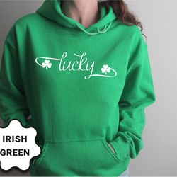 cute lucky sweatshirt, st patricks day sweatshirt, shamrock sweatshirt, st patricks day gift, irish shirt, womens st pa