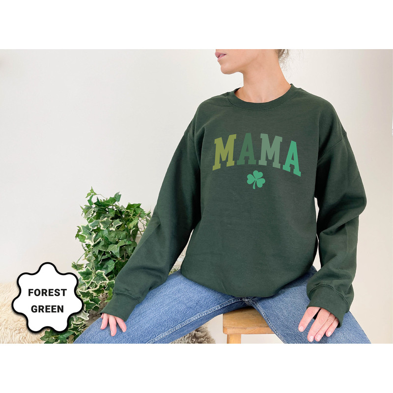 Cute Mama St Patrick's Day Sweatshirt, Lucky Mama Sweatshirt, Womens Irish Sweatshirt, Irish Mama Sweatshirt, Grandma Sweatshirt, New Mom - 8.jpg