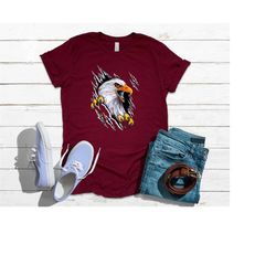 eagle shirt, school spirit team, eagle claw marks, tear, torn, ripped, school mascot shirt, school sports, go eagles shi