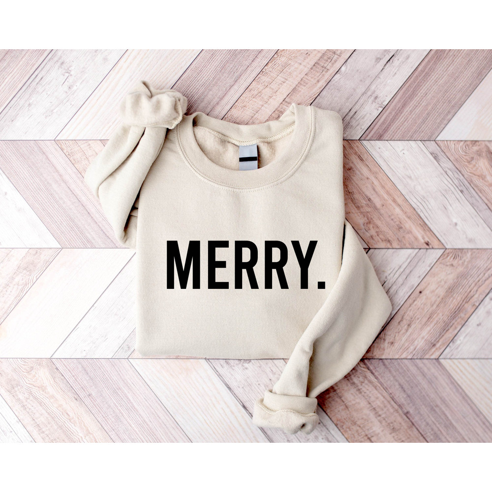 Cute Merry Sweatshirt, Christmas Sweatshirt, Holiday Sweater, Holiday Sweatshirt, Christmas Shirt, Winter Shirt, Womens Christmas Sweatshirt - 3.jpg