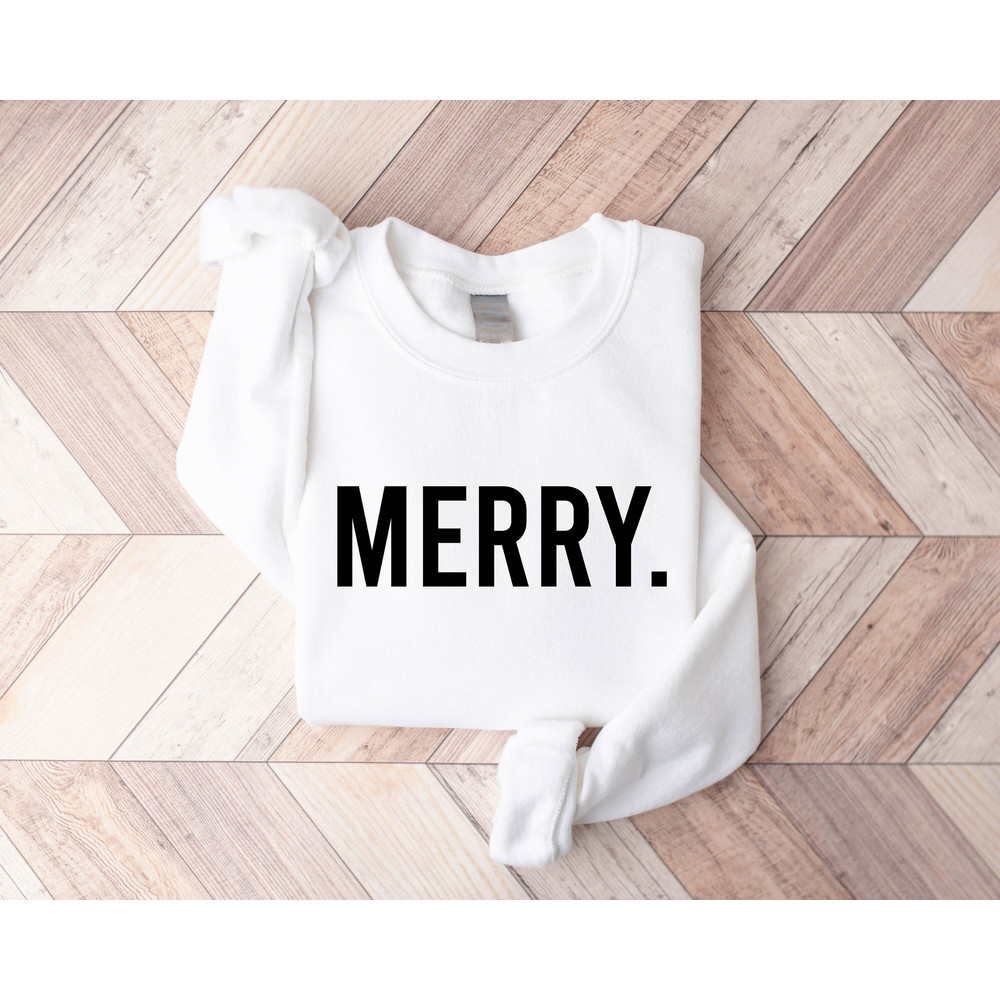 Cute Merry Sweatshirt, Christmas Sweatshirt, Holiday Sweater, Holiday Sweatshirt, Christmas Shirt, Winter Shirt, Womens Christmas Sweatshirt - 6.jpg