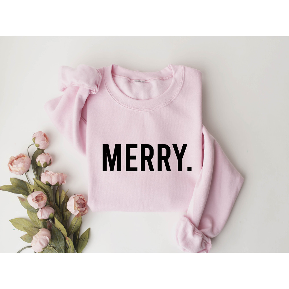 Cute Merry Sweatshirt, Christmas Sweatshirt, Holiday Sweater, Holiday Sweatshirt, Christmas Shirt, Winter Shirt, Womens Christmas Sweatshirt - 7.jpg