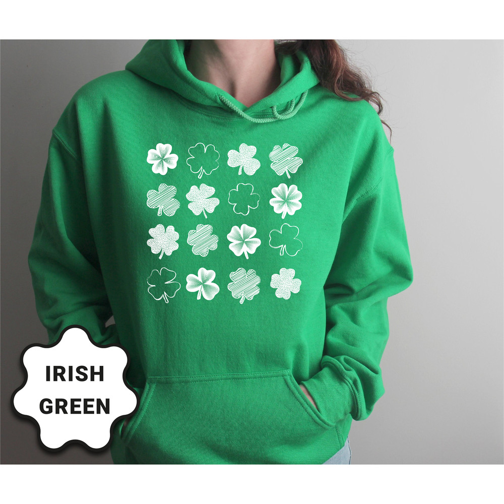 Cute Shamrocks Sweatshirt, Womens St Patrick's Day Sweatshirt, Happy Shamrock Shirt, Irish Shirt, Lucky St Patricks Day Shirt - 1.jpg