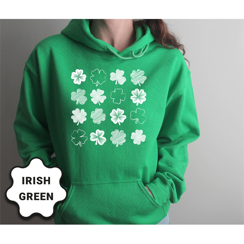 Cute Shamrocks Sweatshirt, Womens St Patrick's Day Sweatshirt, Happy Shamrock Shirt, Irish Shirt, Lucky St Patricks Day Shirt - 1.jpg